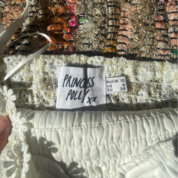 Princess Polly white and gold scrunch tank - Picture 4 of 4